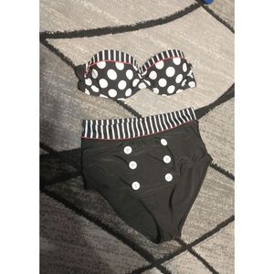 Two piece high rise swimsuit size medium